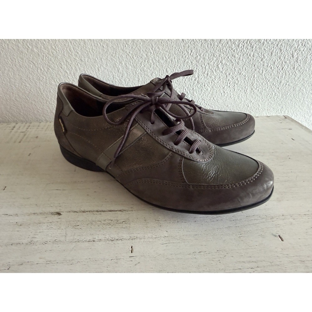 Mephisto Womens Size 6.5 US Mobils Brown Leather Run Off Air Jet System Sneakers